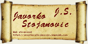 Javorko Stojanović vizit kartica